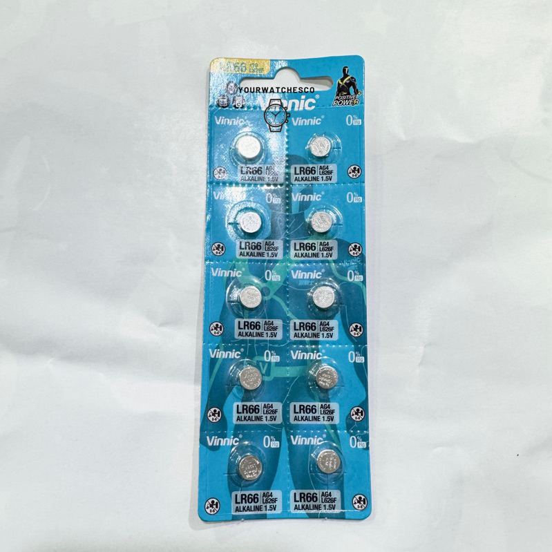 Baterai Vinnic L626F / LR66 | Baterai Jam Tangan 626 10 Butir / 1 papan