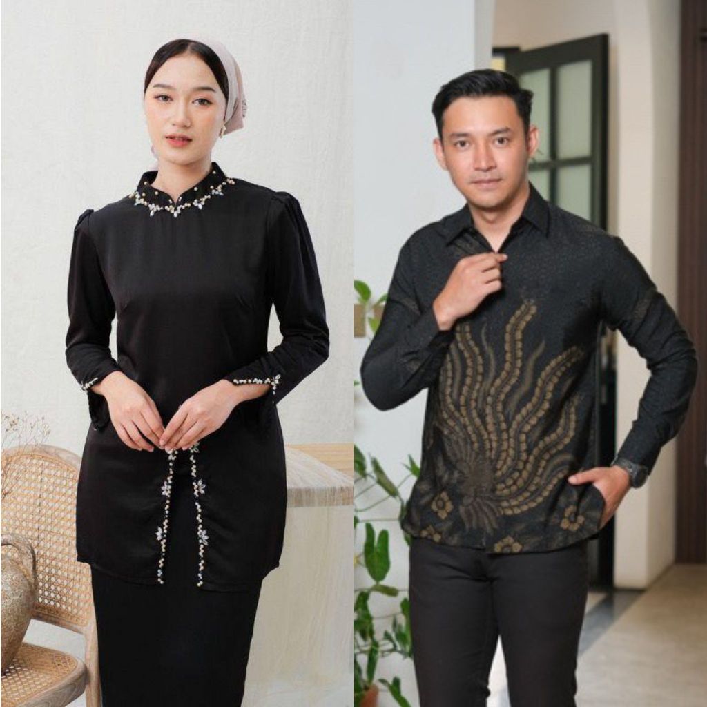 TERMURAH - ONE SET ELLIZA COUPLE MELAYU BAJU KONDANGAN COUPLE PRIA WANITA ONE SET KURUNG MELAYU DRES