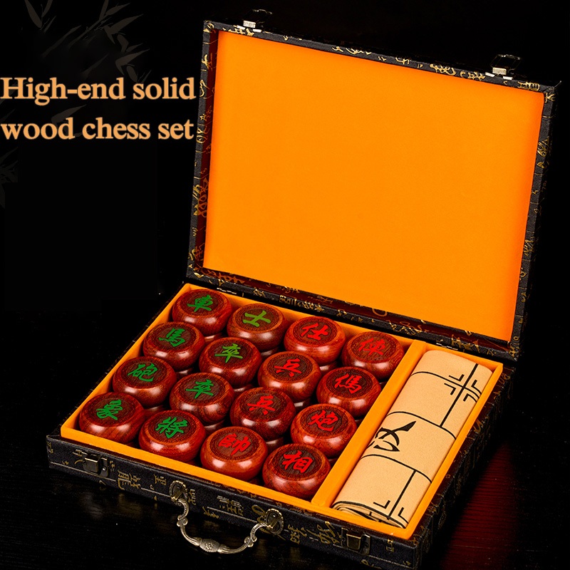 Catur China / Catur Tiongkok / magnet mainan board game /Chinese Xiang Qi warna coklat kayu natural