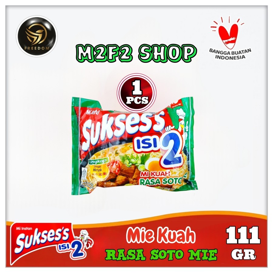 

Mie Suksess Instant Kuah Rasa Soto Mie | Bag - 111 gr (Kemasan Satuan)