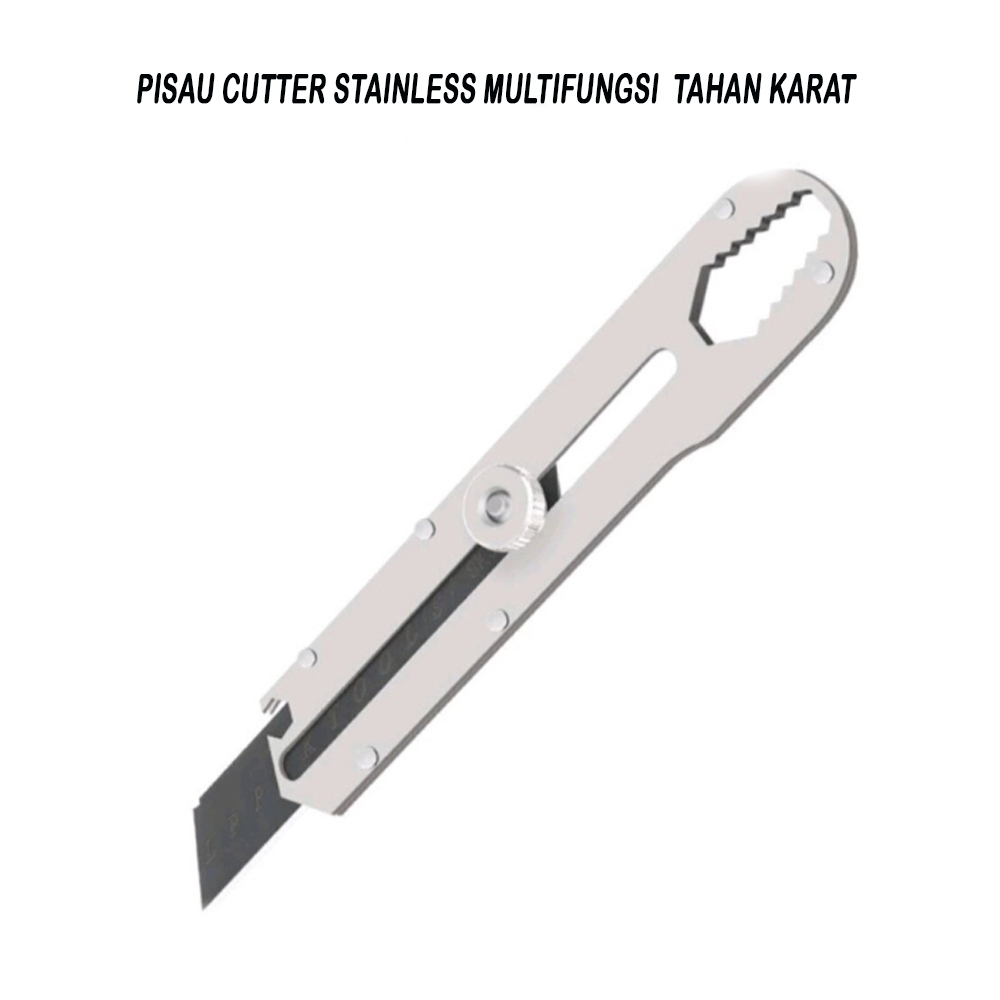 

Cutter Stainless Stanless Cuter Pisau Cutter Stanless Multifungsi 18 MM Tahan Karat