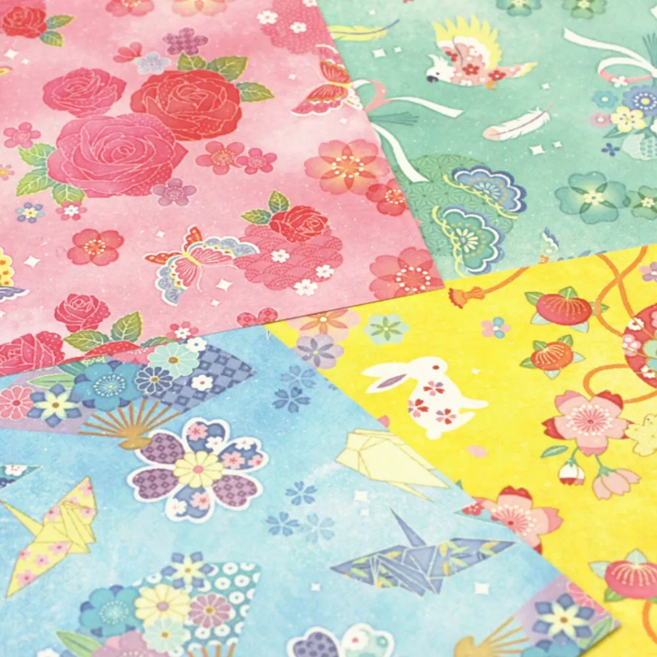 

LovelyCraft [HANDCARRY DARI JEPANG] Yuzen Chiyogami Paper Pack 15x15cm, Paper Pack Origami Paper
