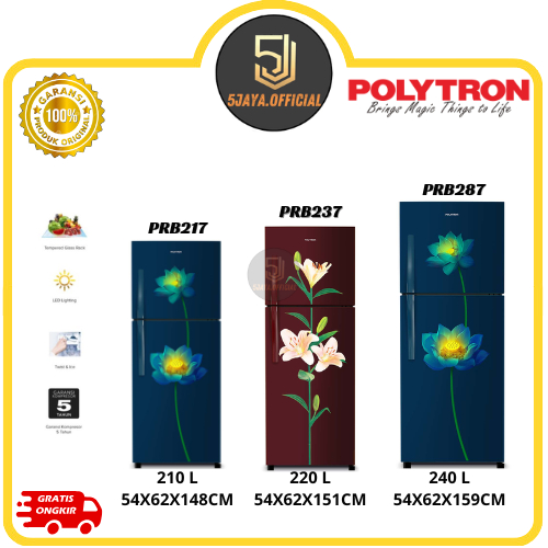 Kulkas Polytron 2 Pintu - PRB217/PRB237/PRB287 Polytron