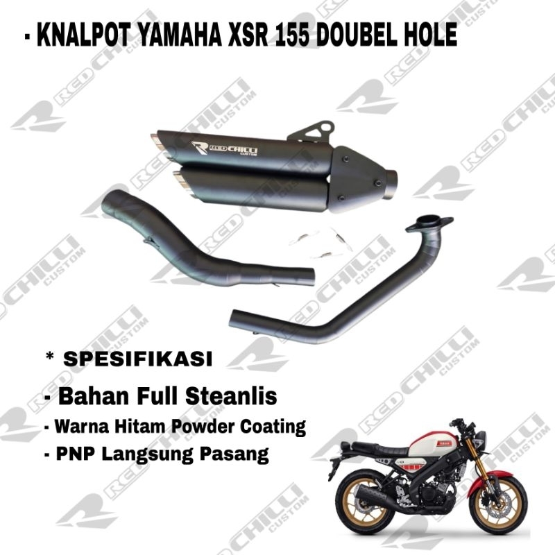 Knalpot Yamaha XSR 155 Double Hole