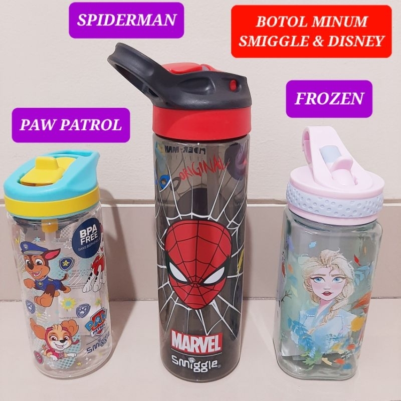 botol minum karakter paw patrol botol minum sedotan karakter spiderman smiggle botol minum frozen bo