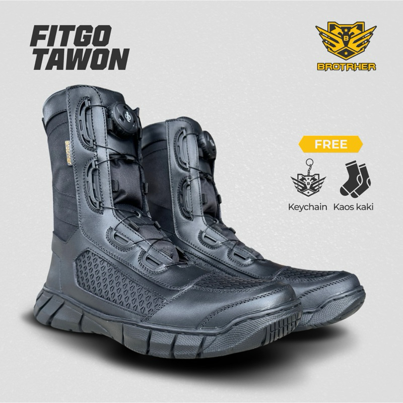 BROTRHER Fitgo Tawon Tactical Sepatu Pdl Tali Putar