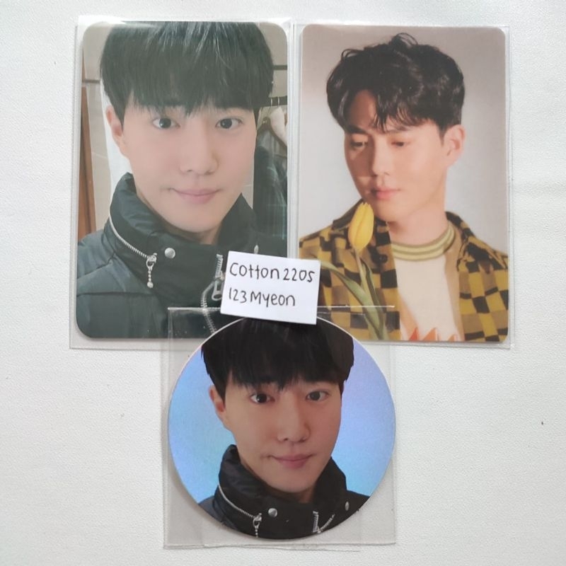 OFFICIAL PC PHOTOCARD SUHO JUNMYEON ANTIQUE MIRROR + CIRCLE CARD HOLOGRAM FREE PC SUHO MD MERCHANDIS