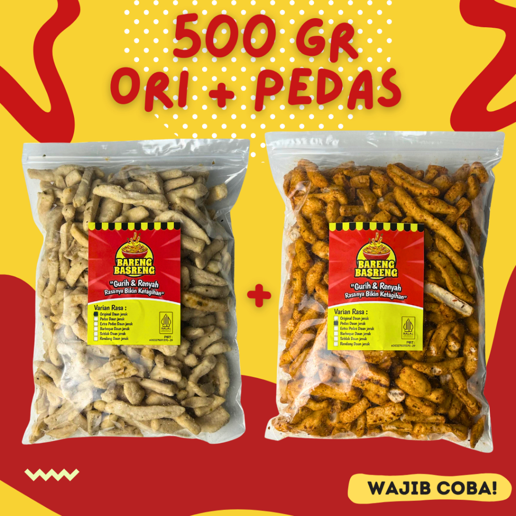 

COMBO BASRENG ORIGINAL 500 GR + BASRENG PEDAS 500 GR