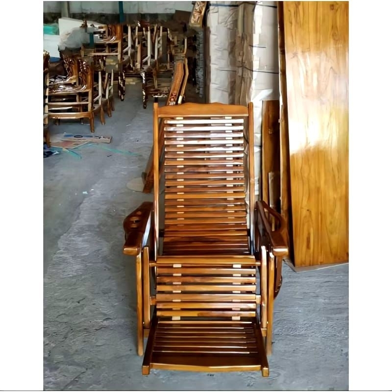 kursi goyang kayu jati kursi santai kursi malas kayu jati