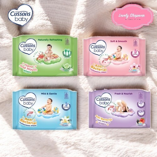 Cussons Baby Antibacterial Wipes Multipurpose Tisu Basah Bayi Anti Bakteri 45sheets 45 sheets/ Soft 