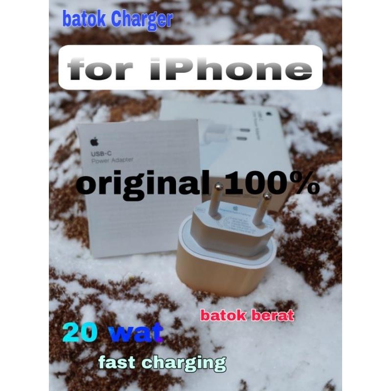 batok charger iPhone original 20 wat fast charging / kualitas original/ batok berat