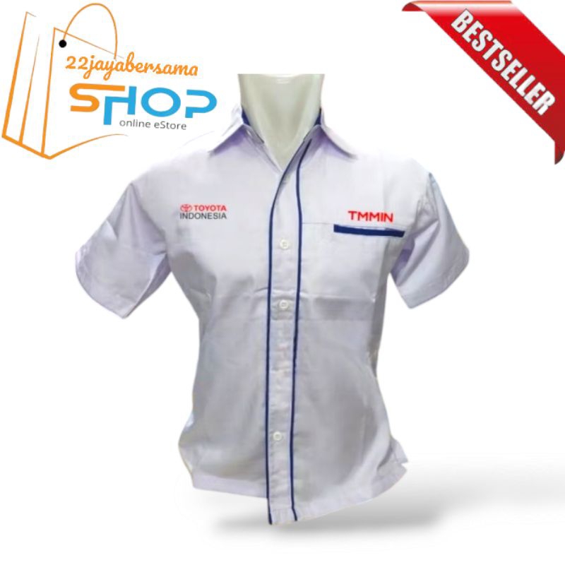 Kemeja Toyota Indonesia TMMIN, baju kemeja Toyota Indonesia,seragam kerja Toyota Indonesia Lengan pe