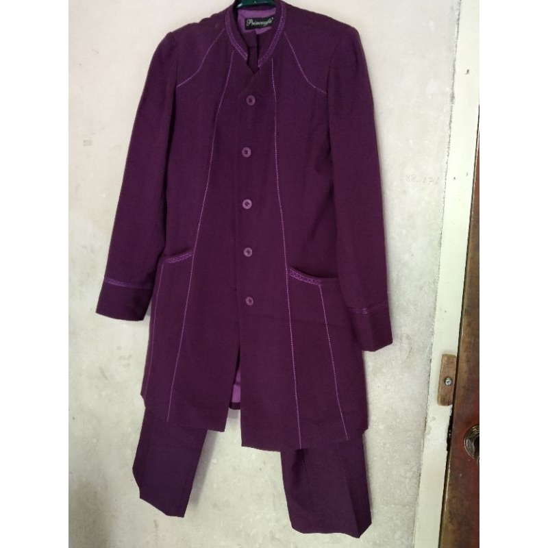 seragam kerja wanita seragam princessfa seragam kerja kantor seragam warna ungu terong