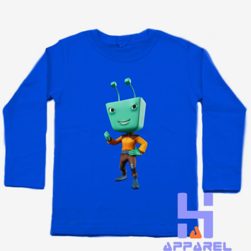 BAJU ANAK KAOS ANAK ADUDU BOBOIBOY LENGAN PANJANG