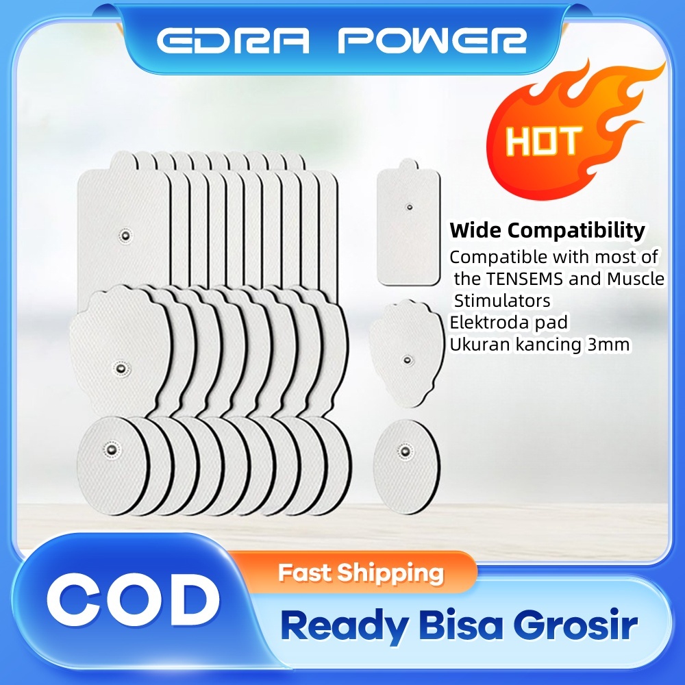 20pcs Putih Gel Pad Electrode pad TENS EMS Elektroda Kancing Bantalan  Electrode healthy pad