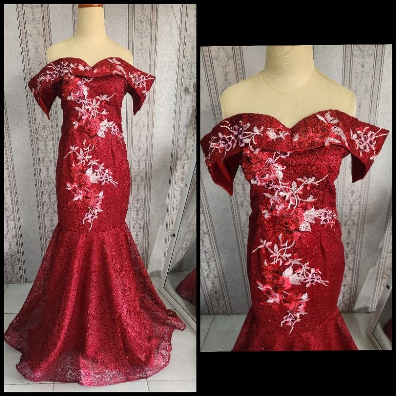 Dress duyung brokat / baju pesta mermaid / gaun bridesmaids / singer penyanyi