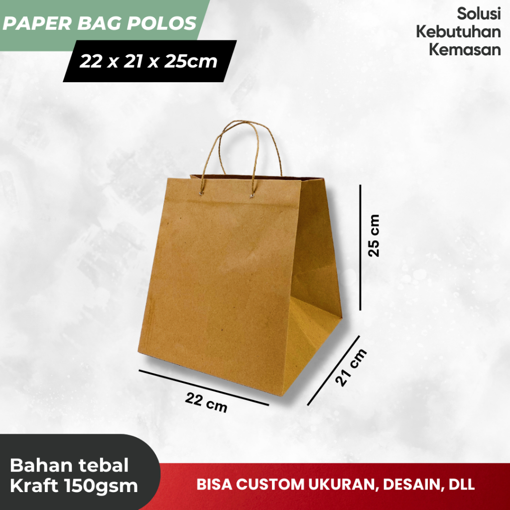

Paper bag Box Nasi / Kantong Kertas polos / Box souvenir pernikahan 22 x 21 x 25cm