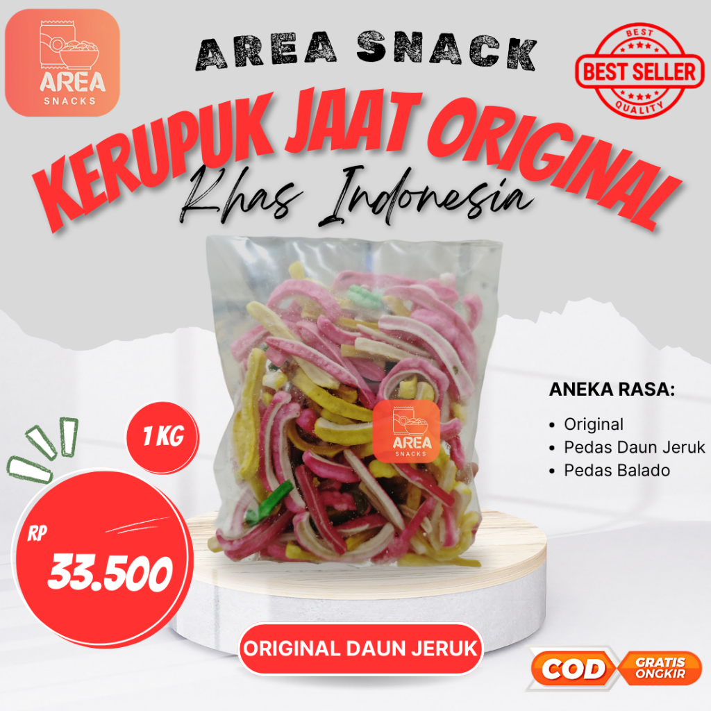 

KERUPUK SEBLAK JAAT BETON ORIGINAL 1 kilo 1kg DAUN JERUK/ORIGINAL DAUN JERUK VARIAN KEMASAN 1 kg