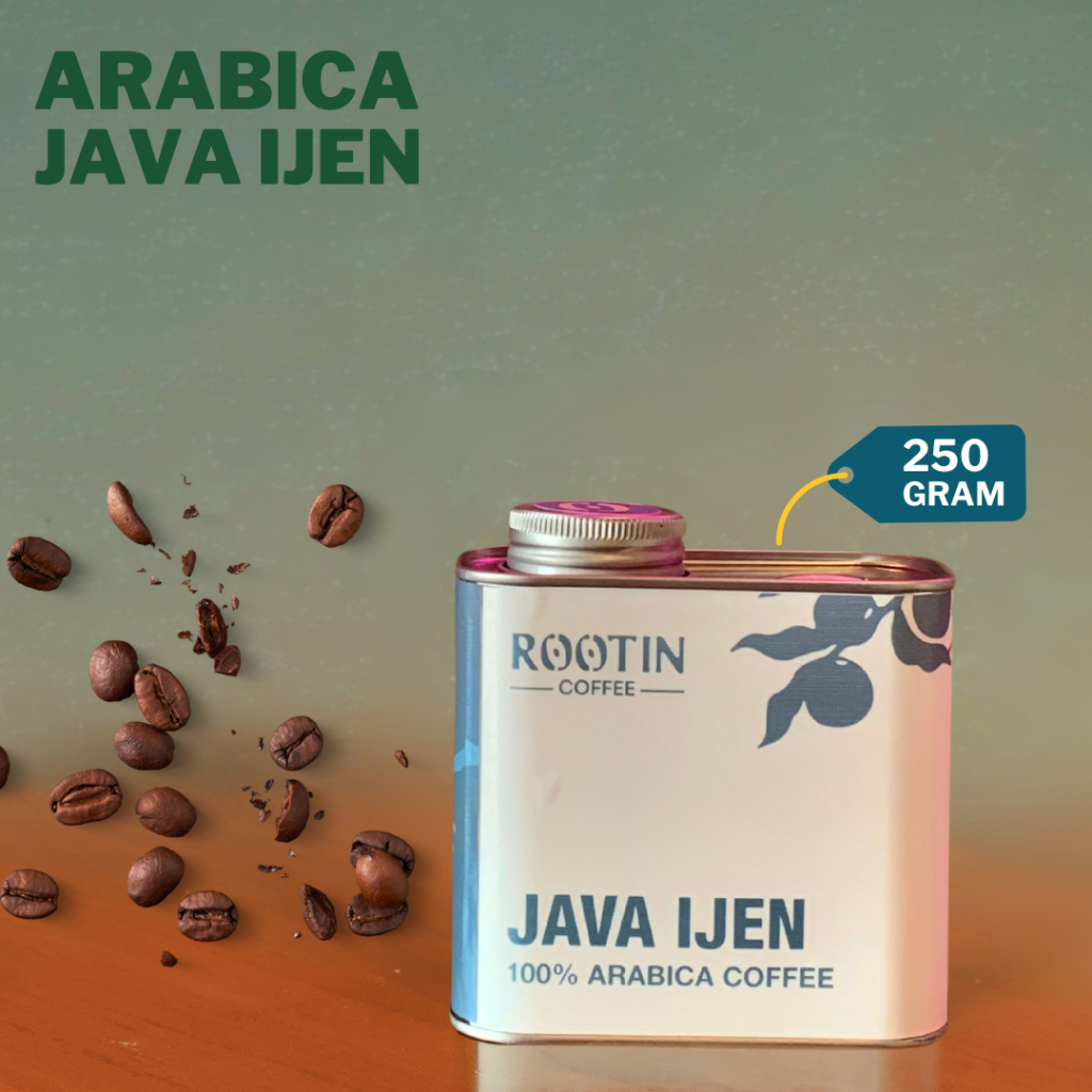 

Kopi Arabika Java Ijen 100% Arabica Roasted Beans - 250 Gram Tin Edition