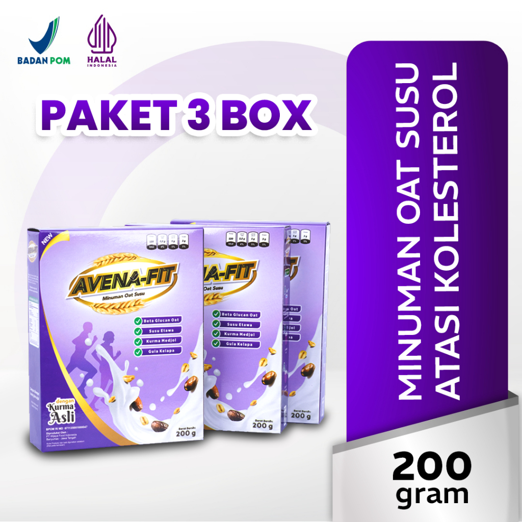 

AVENAFIT 3 BOX sereal oat herbal atasi jantung konorer kolesterol AVENA FIT SEREAL SARAPAN SUPERFOOD