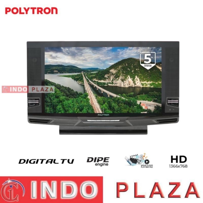 TV TABUNG 24 INCH DIGITAL DVB T2 POLYTRON PLD-24V123 / 24V223