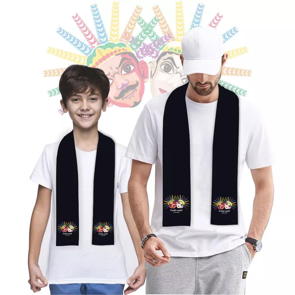 Syal ondel Jakarta Cukin Betawi Syal betawi Terbaru Cukin Polos Hitam