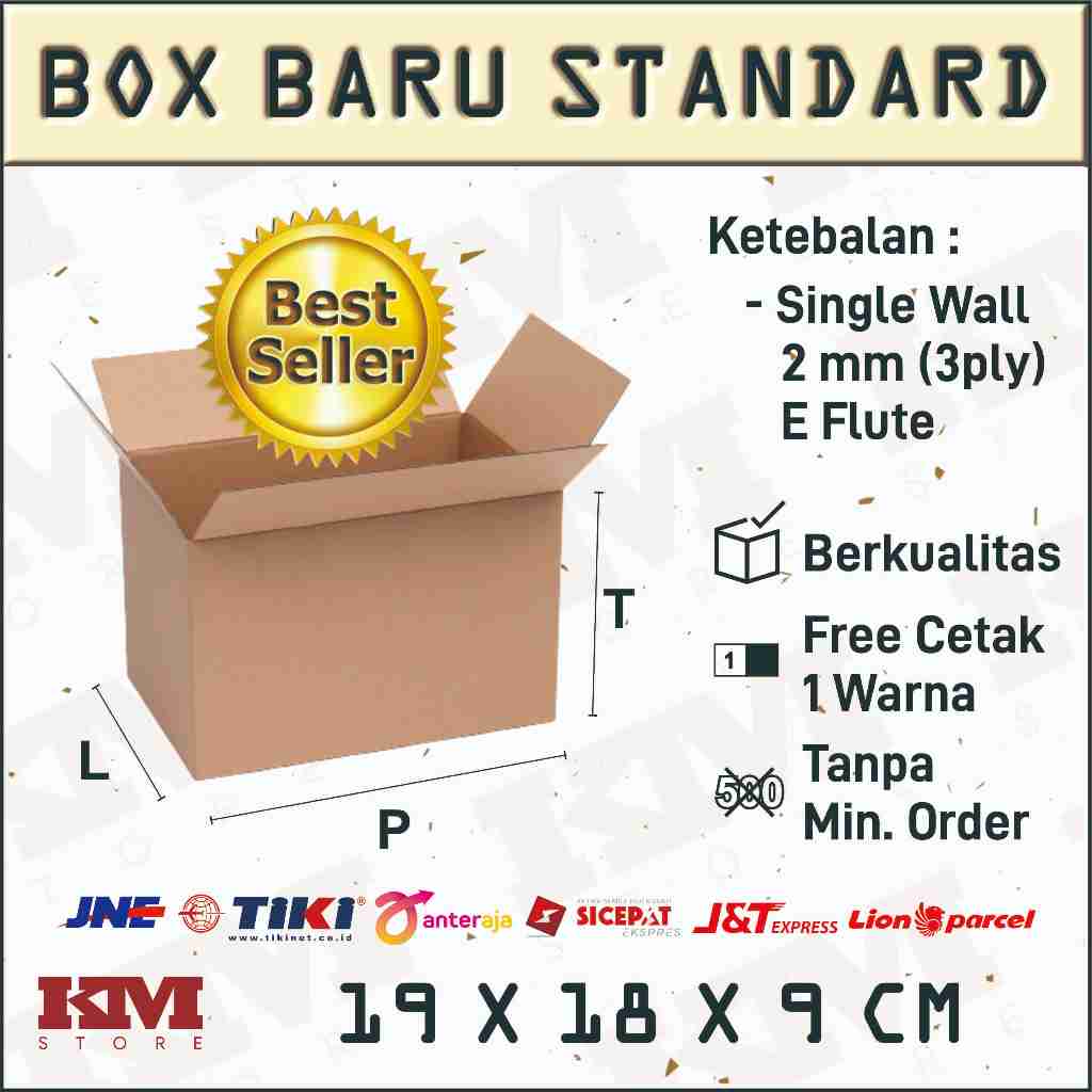 

Kardus Packing Kecil 19x18x9CM 10PCS Free Cetak Logo
