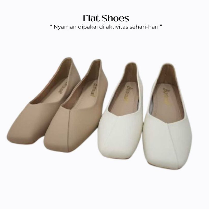 sepatu flat / flat shoes polos/flat shoes wanita/flat shoes korea/flat shoes kuliah/ballerina shoes