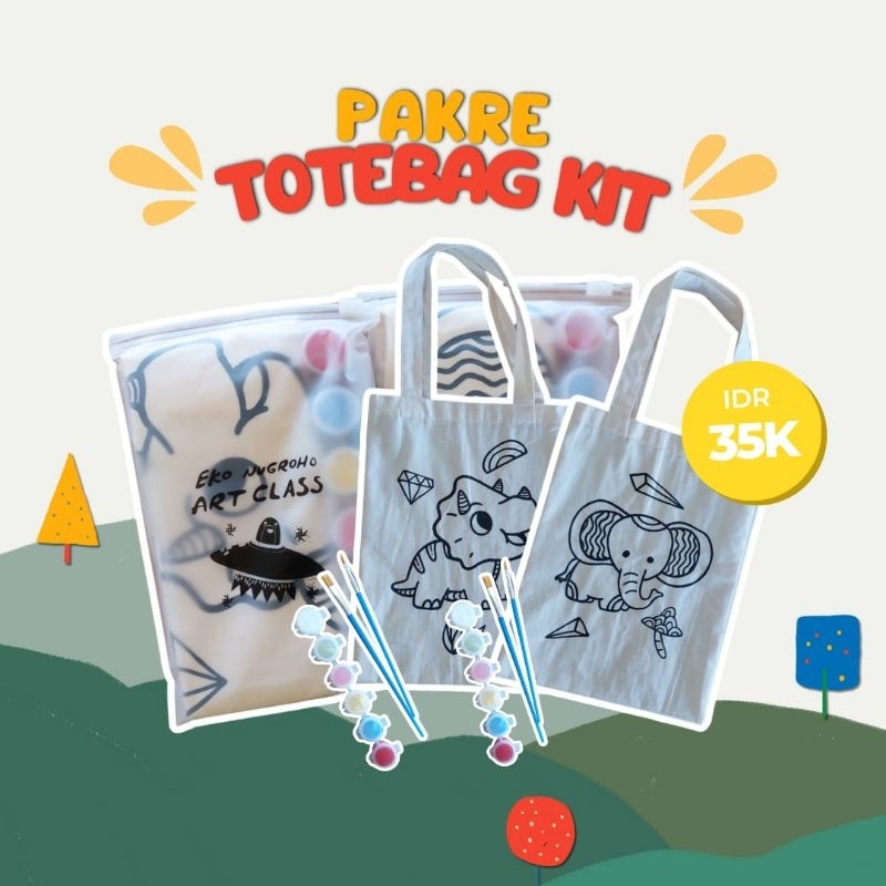 

DIY Totebag Kit - Totebag Lukis - Paket Kreatif - Kreasi Anak