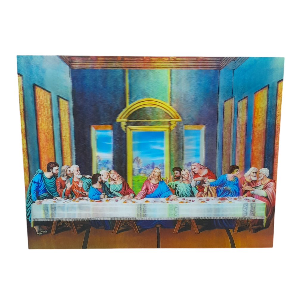 Poster Perjamuan Kudus (Last Supper) 3D - Ukuran 30 x 40 cm