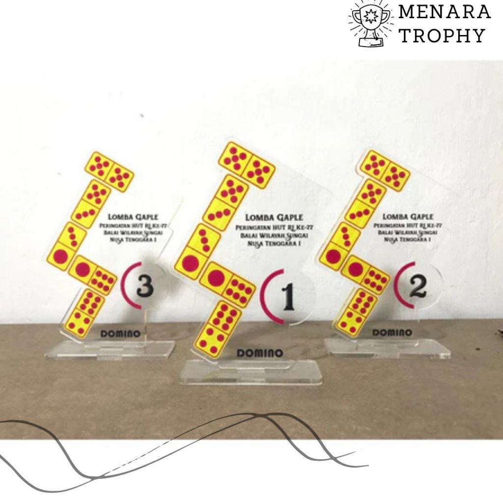 Plakat Domino Piala Domino Murah Akrilik