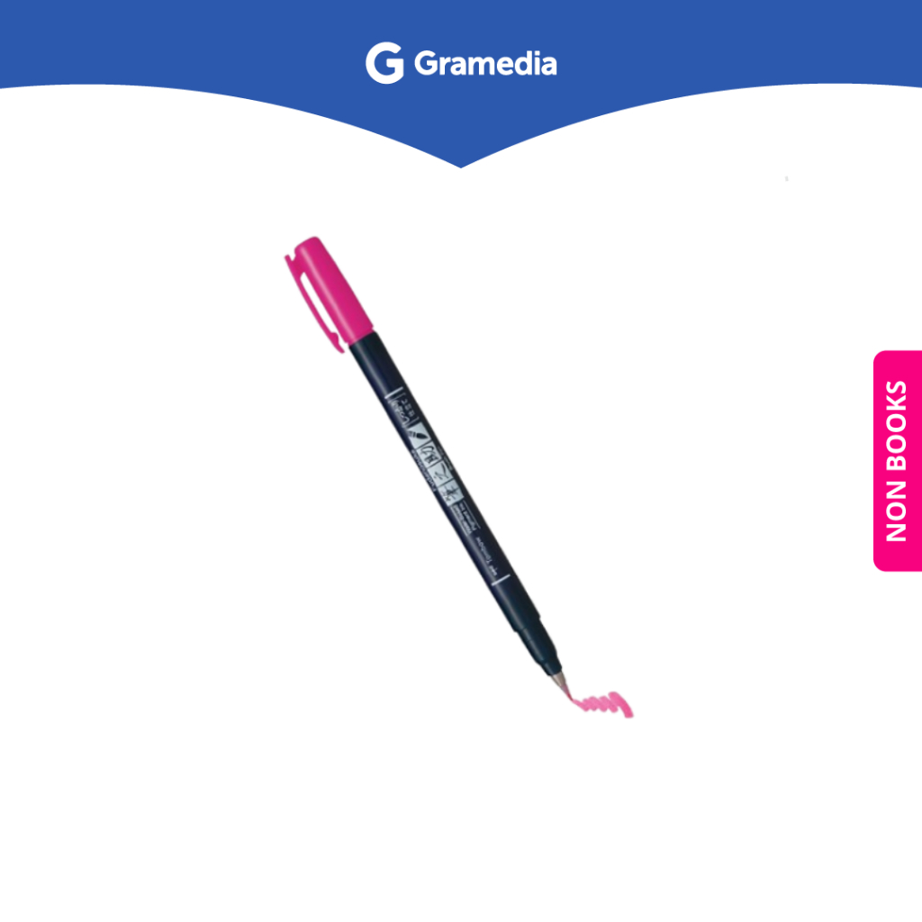 

Gramedia Surabaya - TOMBOW FUDENOSUKE BRUSH PEN. HARD TIP. PINK