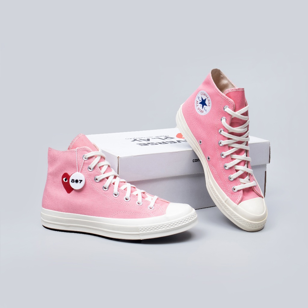 Converse CDG Play High Bright Pink