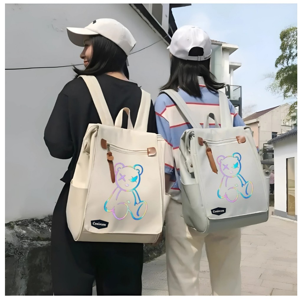 Koyabags - New Motif Tas Ransel Anak Sekolah SD SMP SMA Terbaru Motif Bear Beruang Gradasi Keren - T