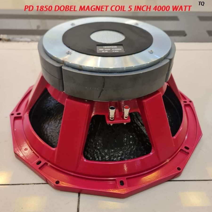 Speaker Komponen 18 Inch type PD 1850 Double Magnet MERAH EDITION / Coil 5 Inch / 2000 - 4000 Watt
