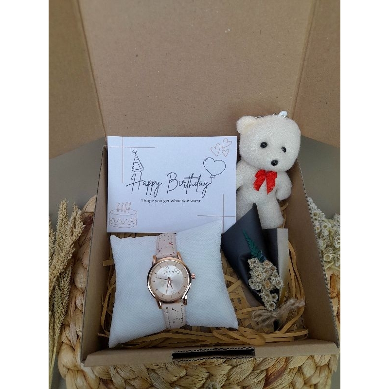 

(PAKET)HAMPERS/KADO GIFT BOX JAM TANGAN WANITA/PAKET HEMAT
