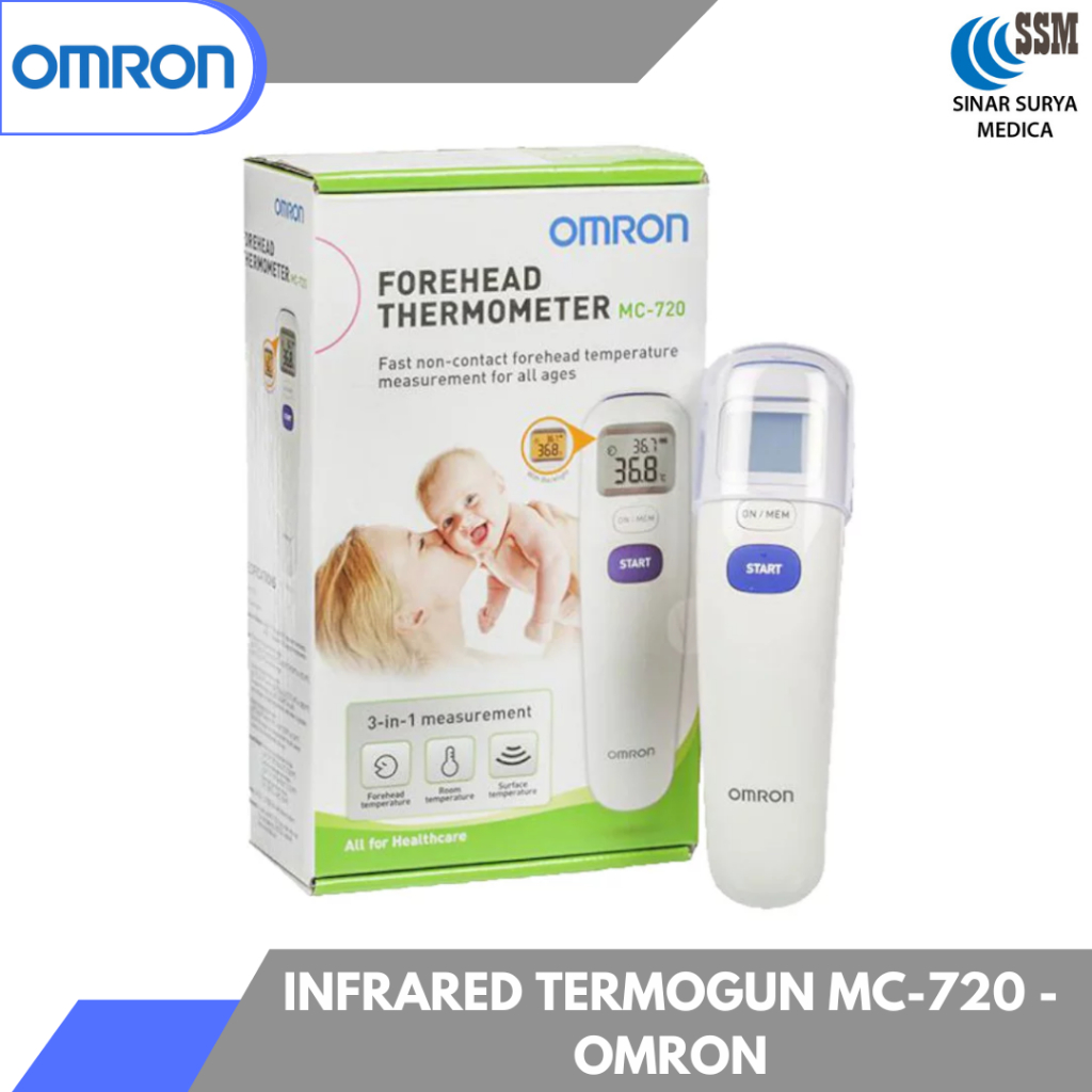 Termometer infrared digital Omron MC - 720 / Thermogun omron / Omron Themometer digital MC-720