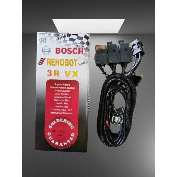 Kabel relay set lampu head lamp H4 Bosch REHOBOT - 3R VX