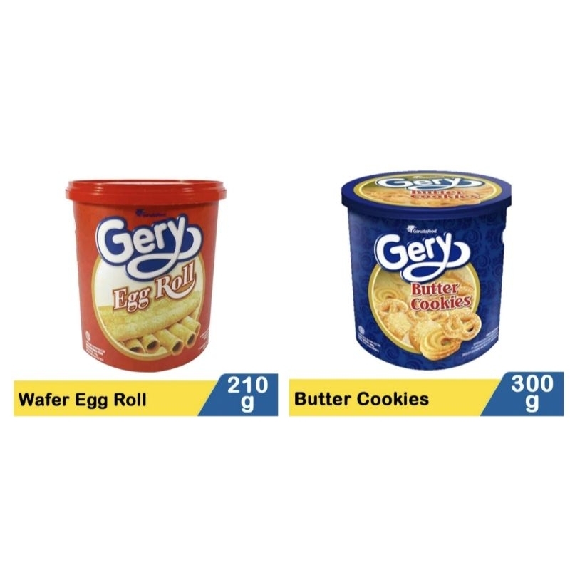 

Gery wafer egg roll 210 Gr / Gerry Butter Cookies 300 Gr