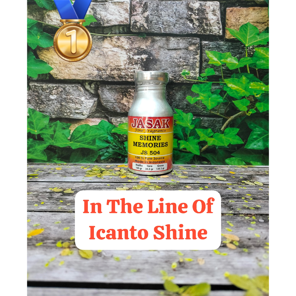 BIBIT PARFUM DARI JASAK (SHINE MEMORIES) SEARAH ICANTO SHINE KEMASAN SEGEL KALENG 100 GRAM