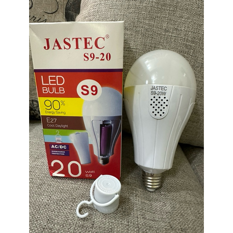 Lampu emergency 20 watt JASTEC. bonus gantungan. lampu darurat. Dapat 2 Baterai charge