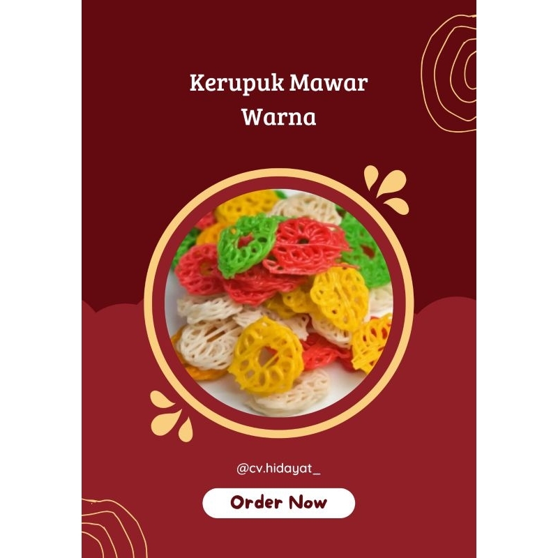 

kerupuk mawar warna 1kg