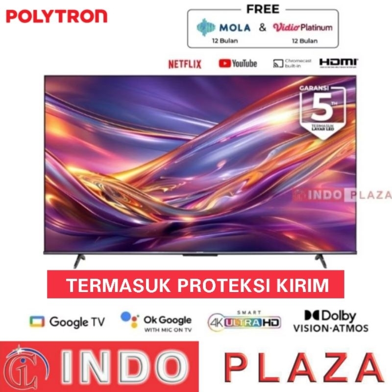 TV POLYTRON 50 INCH GOOGLE TV PLD-50UG5059 / UG5959 4K UHD