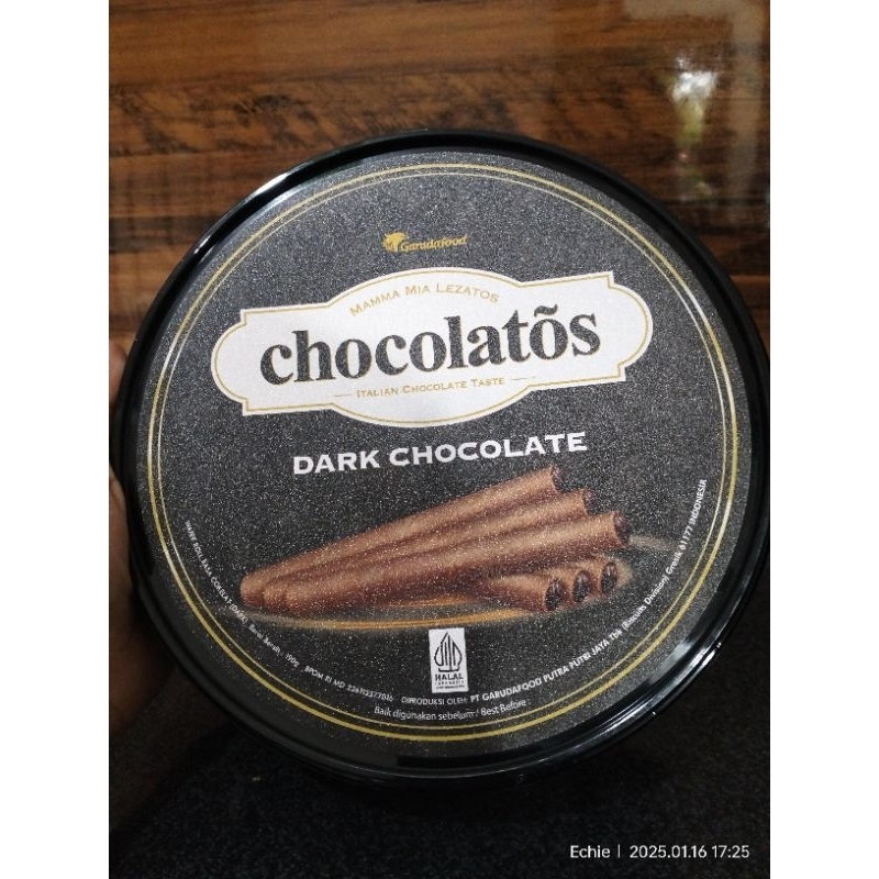 

chocolatos dark chocolate kaleng 190gram