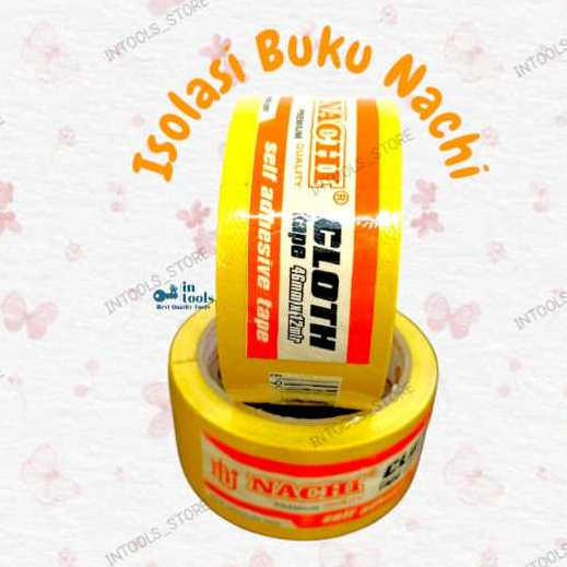 

Lakban Buku / Isolasi Kliping Nachi Kuning - Lakban Kain Warna Isolasi Tape Nachi 2" x 12 Meter (46 mm x 12 Meter)