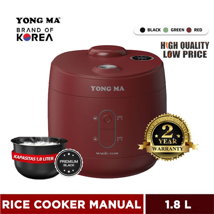 Magic Com YONG MA SMC 7083 Manual 1,8Liter 3in1 YONG MA SMC 7083 BARU ORIGINAL