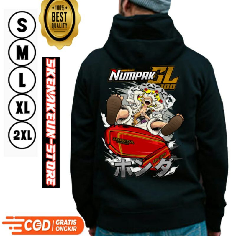 HOODIE HONDA GL SWEATER JAKET HONDA GL 100 HOODIE SWEATER NUMPAK HONDA GL BAHAN TEBAL DAN ADEM