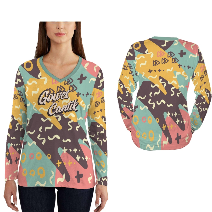 SEPEDAH GOWES CANTIK  Kaos Jersey Perempuan Fullprint