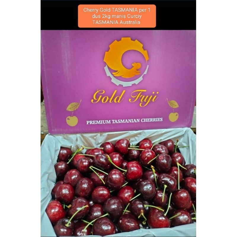 

fresh Cherry Tasmania gold per 1 dus 2kg Cherry Australia Tasmania buah