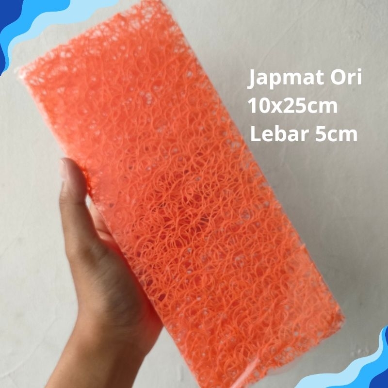 Jap Mat Japmat / Japan Mat Ori Biru Orange Import Media Filter kolam Aquarium Top Filter Ikan Hias K